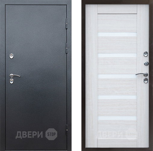 Входная металлическая Дверь Престиж TERMO с терморазрывом Снегирь Серебро Царга Лиственница белая в Люберцах