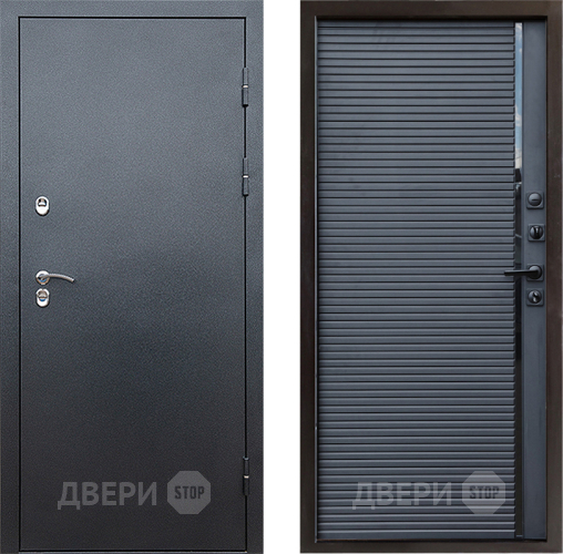 Входная металлическая Дверь Престиж TERMO с терморазрывом Снегирь Серебро Porte Черный кварц в Люберцах