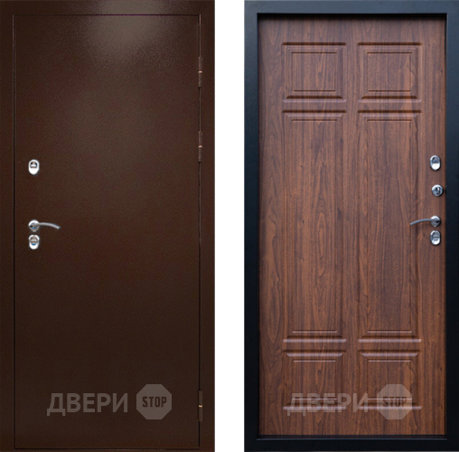 Входная металлическая Дверь Престиж TERMO с терморазрывом Снегирь Медь Премиум Орех темный в Люберцах