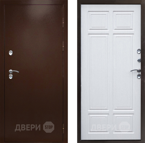 Входная металлическая Дверь Престиж TERMO с терморазрывом Снегирь Медь Премиум Лиственница белая в Люберцах