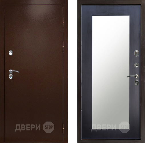 Дверь Престиж TERMO с терморазрывом Снегирь Медь Зеркало пастораль Венге в Люберцах