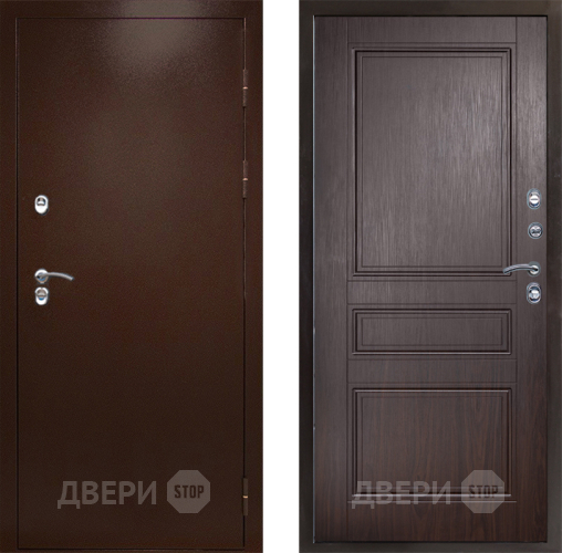 Входная металлическая Дверь Престиж TERMO с терморазрывом Снегирь Медь Классика Венге в Люберцах