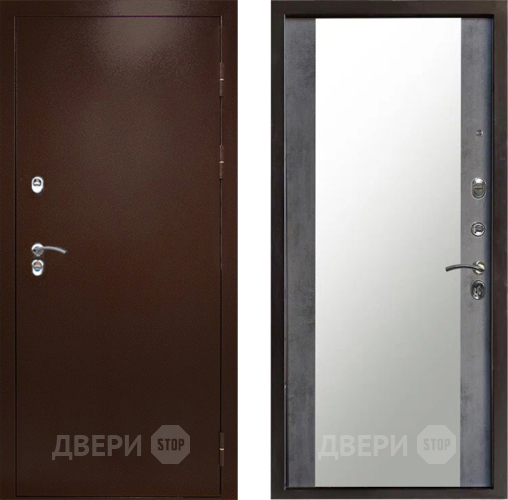 Входная металлическая Дверь Престиж TERMO с терморазрывом Снегирь Медь Зеркало Бетон темный в Люберцах