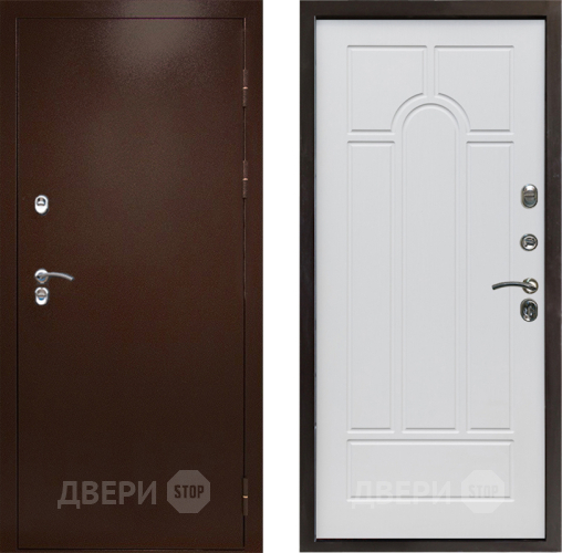 Входная металлическая Дверь Престиж TERMO с терморазрывом Снегирь Медь Арка Белое дерево в Люберцах