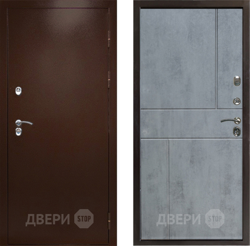 Дверь Престиж TERMO с терморазрывом Снегирь Медь Горизонт Бетон темный в Люберцах