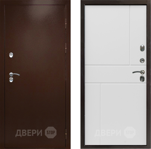 Входная металлическая Дверь Престиж TERMO с терморазрывом Снегирь Медь Горизонт Бетон белый в Люберцах