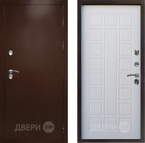 Входная металлическая Дверь Престиж TERMO с терморазрывом Снегирь Медь Престиж Белое дерево в Люберцах