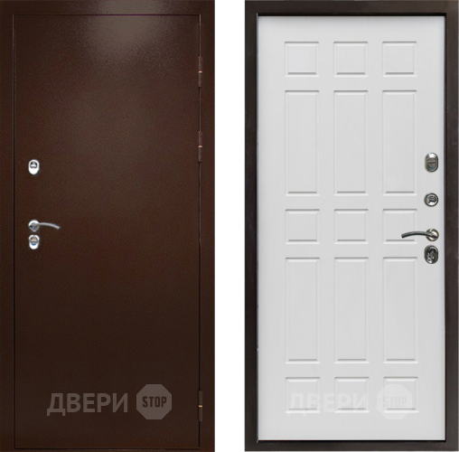 Входная металлическая Дверь Престиж TERMO с терморазрывом Снегирь Медь Спарта Белое дерево в Люберцах