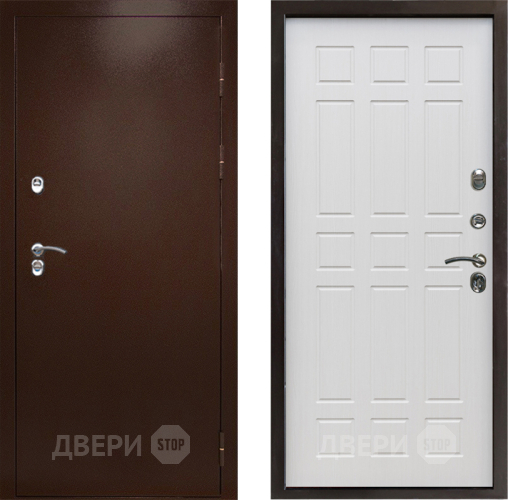 Входная металлическая Дверь Престиж TERMO с терморазрывом Снегирь Медь Спарта Лиственница белая в Люберцах