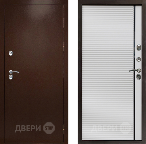 Входная металлическая Дверь Престиж TERMO с терморазрывом Снегирь Медь Porte Белый в Люберцах
