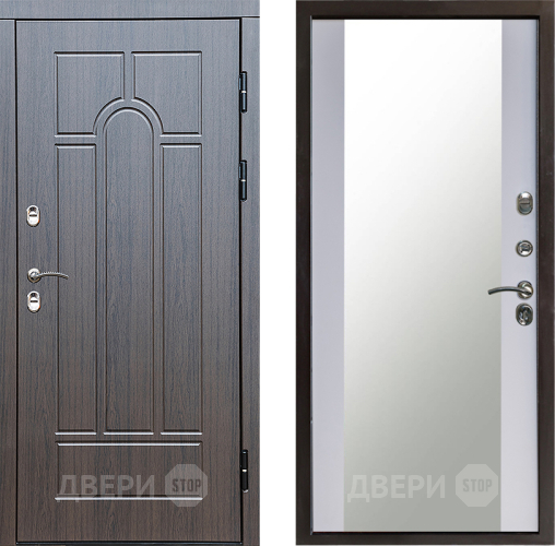 Дверь Престиж TERMO с терморазрывом Арка Зеркало Белый софт в Люберцах
