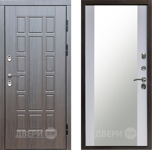 Входная металлическая Дверь Престиж TERMO с терморазрывом Престиж Зеркало Белый софт в Люберцах