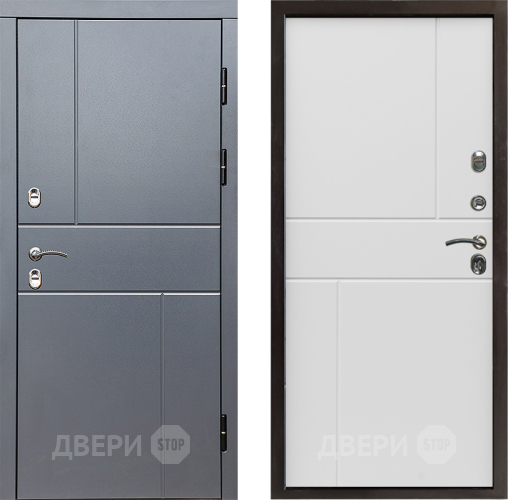 Входная металлическая Дверь Престиж TERMO с терморазрывом Горизонт Грэй Горизонт Бетон белый в Люберцах