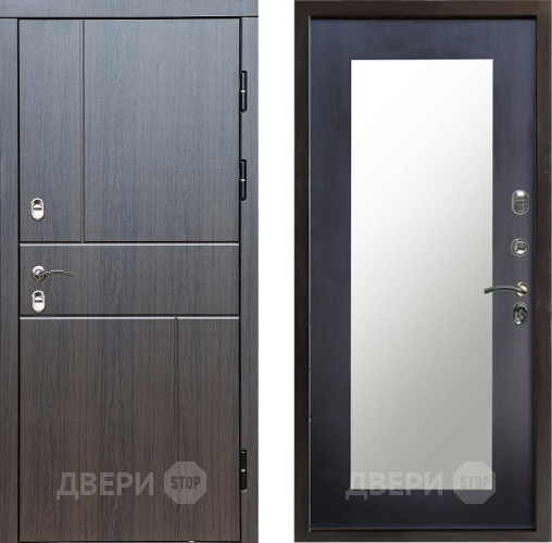 Входная металлическая Дверь Престиж TERMO с терморазрывом Горизонт Венге Зеркало пастораль Венге в Люберцах