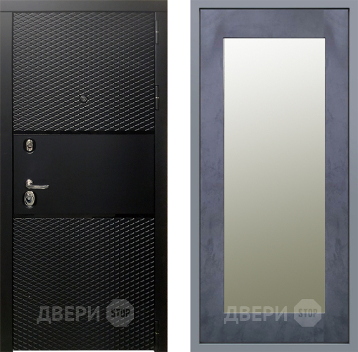 Дверь Заводские двери Тефлон Зеркало Модерн Бетон темный в Люберцах