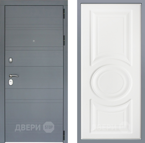 Дверь Заводские двери Лира Софт графит Неаполь Лофт белый в Люберцах