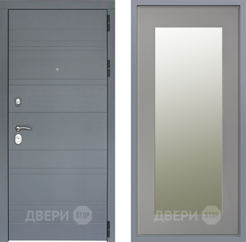 Дверь Заводские двери Лира Софт графит Зеркало Модерн Грей софт в Люберцах