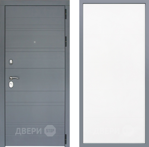 Дверь Заводские двери Лира Софт графит Тривия Белый софт в Люберцах