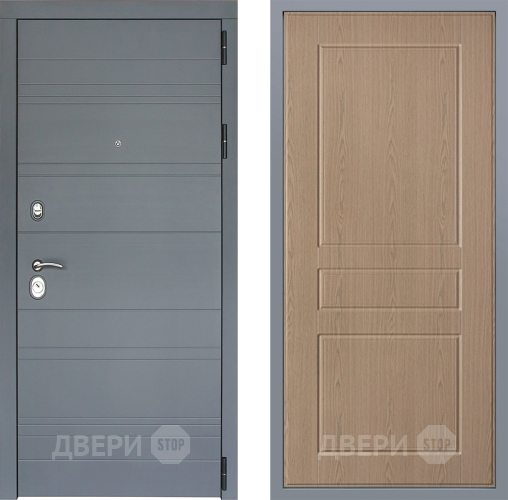 Дверь Заводские двери Лира Софт графит К-2 Беленый дуб в Люберцах