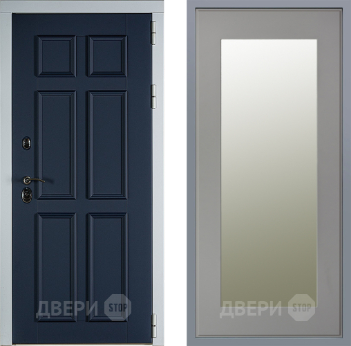Дверь Заводские двери Стокгольм Зеркало Модерн Грей софт в Люберцах
