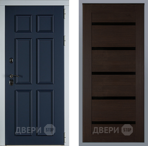 Дверь Заводские двери Стокгольм СБ-1 орех тисненый в Люберцах