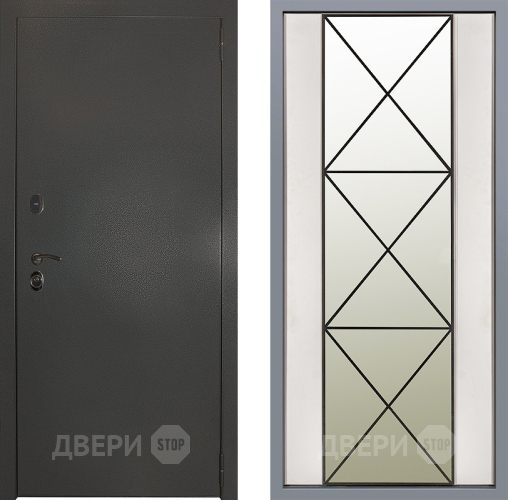 Дверь Заводские двери Эталон 3к антик серебро Зеркало Перфекто Структурное дерево в Люберцах