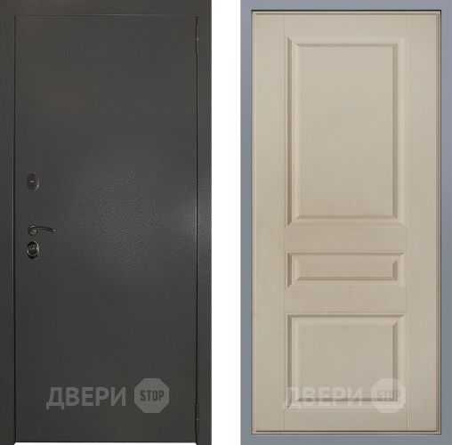 Дверь Заводские двери Эталон 3к антик серебро Стокгольм Шампань в Люберцах