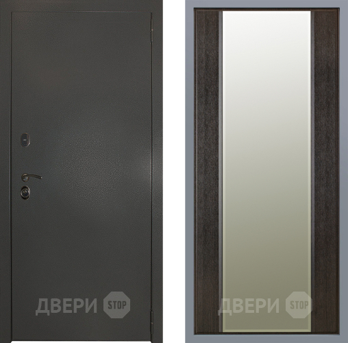 Дверь Заводские двери Эталон 3к антик серебро Зеркало Макси Венге в Люберцах