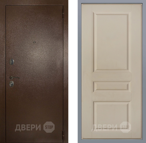 Дверь Заводские двери Эталон 3к антик медь Стокгольм Шампань в Люберцах