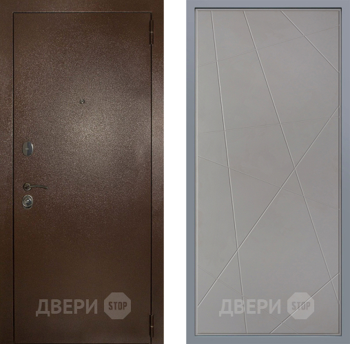 Дверь Заводские двери Эталон 3к антик медь Флитта Грей софт в Люберцах