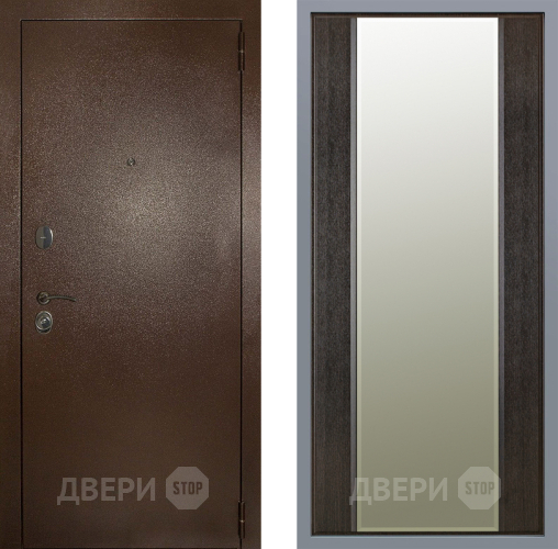 Дверь Заводские двери Эталон 3к антик медь Зеркало Макси Венге в Люберцах