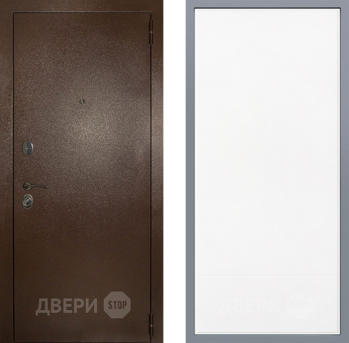 Дверь Заводские двери Эталон 3к антик медь Тривия Белый софт в Люберцах