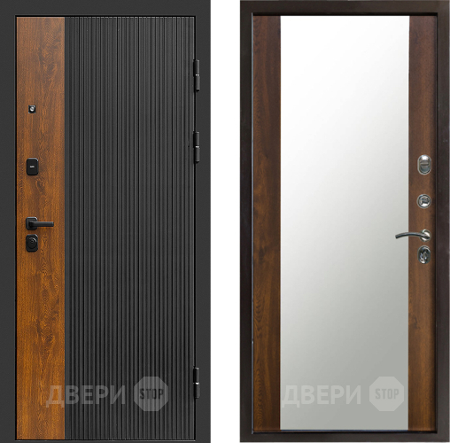 Входная металлическая Дверь Престиж Prestizh Зеркало Дуб в Люберцах