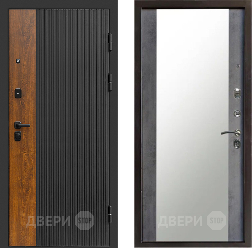 Входная металлическая Дверь Престиж Prestizh Зеркало Бетон темный в Люберцах