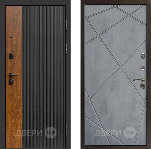 Входная металлическая Дверь Престиж Prestizh Лучи Бетон темный в Люберцах