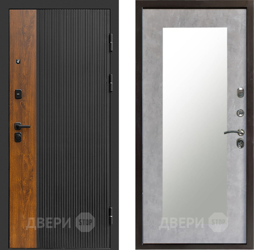 Входная металлическая Дверь Престиж Prestizh Зеркло Пастораль Бетон светлый в Люберцах
