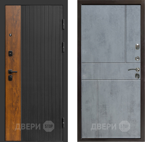 Входная металлическая Дверь Престиж Prestizh Горизонт Бетон темный в Люберцах