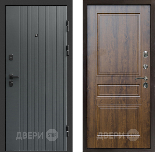 Входная металлическая Дверь Престиж Tvist Grey Классика Дуб в Люберцах
