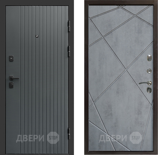 Дверь Престиж Tvist Grey Лучи Бетон темный в Люберцах
