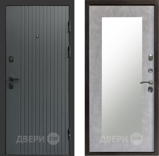 Дверь Престиж Tvist Grey Зеркло Пастораль Бетон светлый в Люберцах
