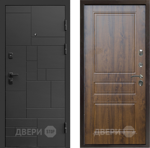 Входная металлическая Дверь Престиж Kvadro Классика Дуб в Люберцах