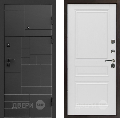 Входная металлическая Дверь Престиж Kvadro Классика Лиственница белая в Люберцах