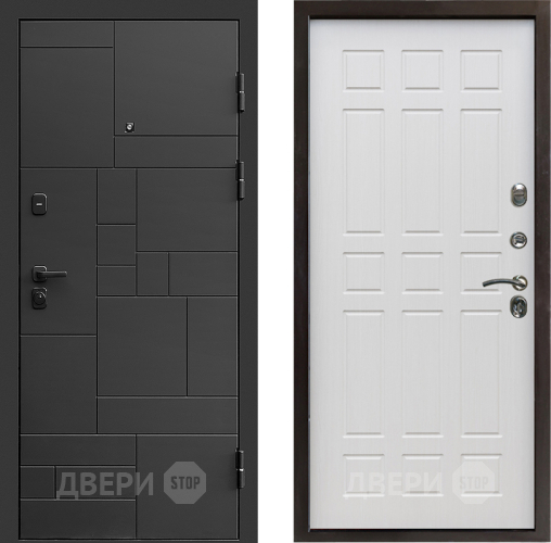 Входная металлическая Дверь Престиж Kvadro Спарта Лиственница белая в Люберцах