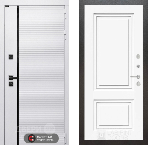 Дверь Лабиринт (LABIRINT) Royal 26 Белый (RAL-9003) в Люберцах