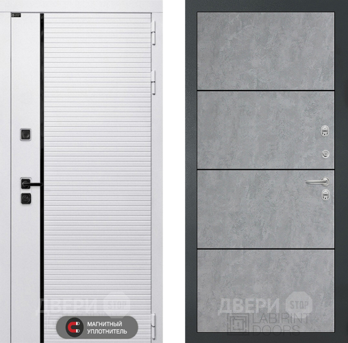 Дверь Лабиринт (LABIRINT) Royal 25 Бетон светлый в Люберцах