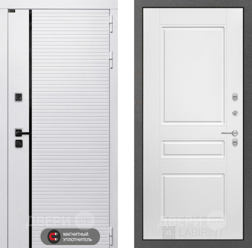 Дверь Лабиринт (LABIRINT) Royal 03 Белый софт в Люберцах
