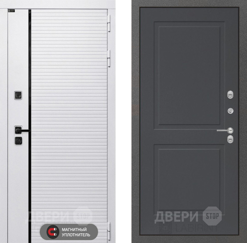 Входная металлическая Дверь Лабиринт (LABIRINT) Royal 11 Графит софт в Люберцах