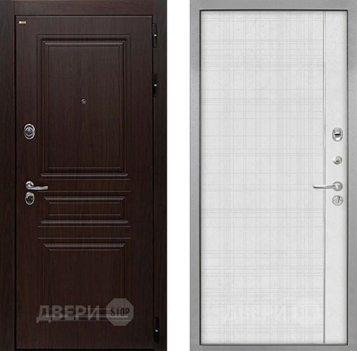 Дверь Интекрон (INTECRON) Брайтон Тиковое Дерево В-07 с молдингом Лофт белый в Люберцах