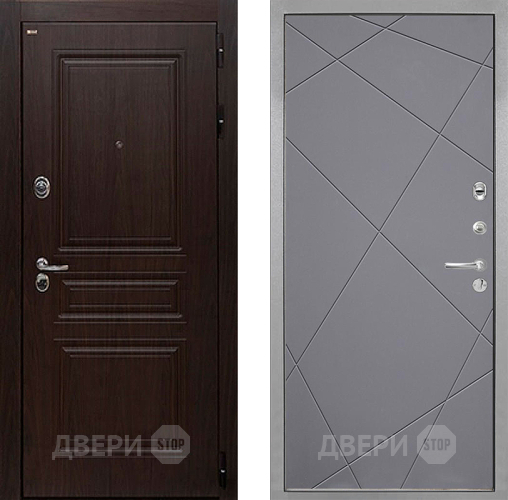 Дверь Интекрон (INTECRON) Брайтон Тиковое Дерево Лучи-М Графит софт в Люберцах