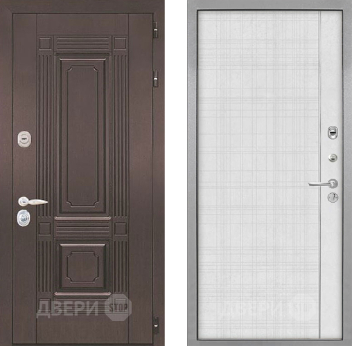 Входная металлическая Дверь Интекрон (INTECRON) Италия В-07 с молдингом Лофт белый в Люберцах